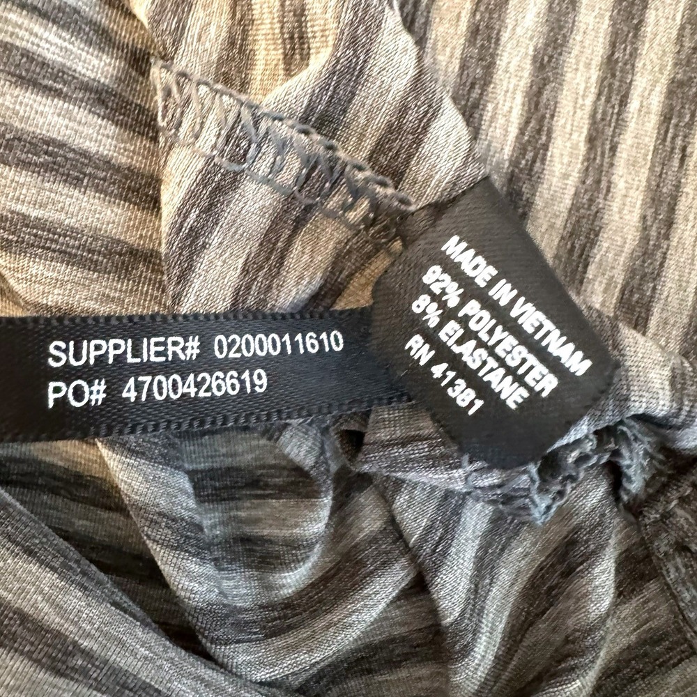RLX Ralph Lauren Polo Shirt Large Grey Striped Performance Golf Short Sleeve‎ - Picture 8 of 9